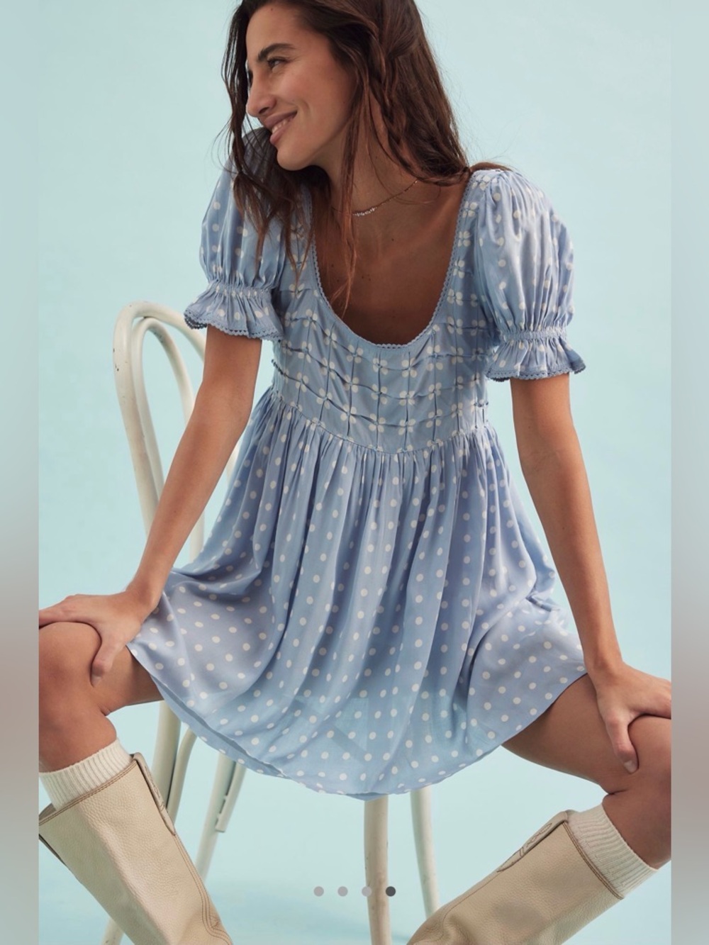 NWT - Free People Daisy Dot Mini Dress - Picture 4 of 6